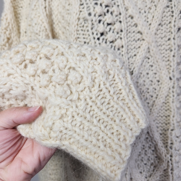 VTG PIERA'S Italian wool fisherman knit sweater - Picture 4 of 8